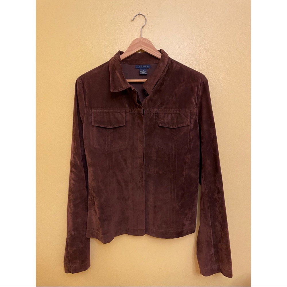 Anthropologie Faux Suede Jacket
